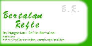 bertalan refle business card